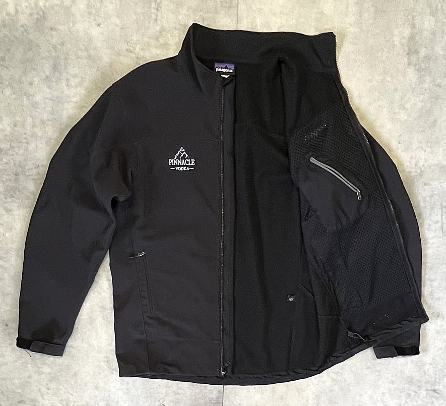 画像3: PATAGONIA 裏地POLARTEC WINDBLOCK ソフトシェルジャケット ブラック 企業コラボ (VINTAGE)