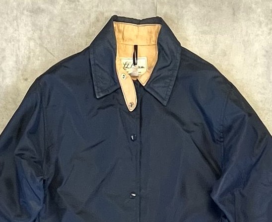 画像: 70'S LL Bean 筆記体タグ チンスト付き ナイロン コーチジャケット ネイビー USA製 (VINTAGE)