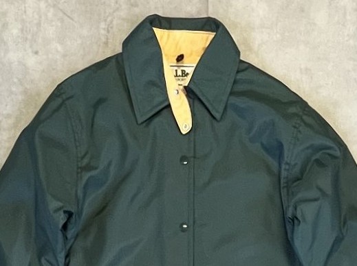 画像: 80'S LL Bean チンスト付き ナイロン コーチジャケット ダークグリーン USA製 (DEADSTOCK)