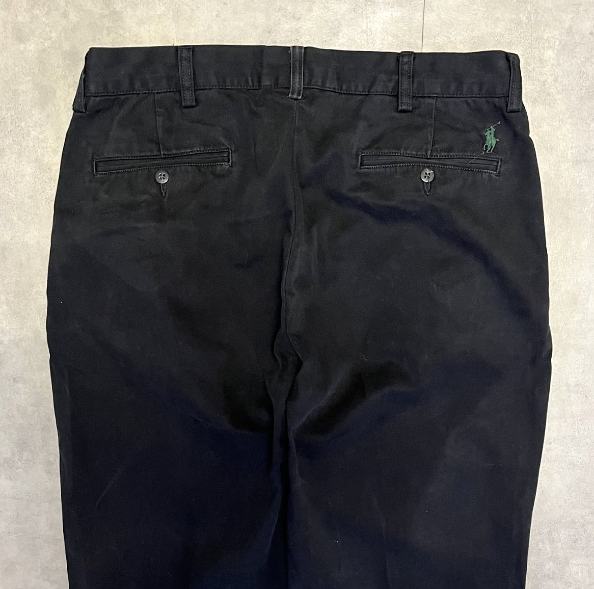 画像: 90'S RALPH LAUREN "ETHAN PANT" ツープリーツ チノパンツ ブラック (VINTAGE)