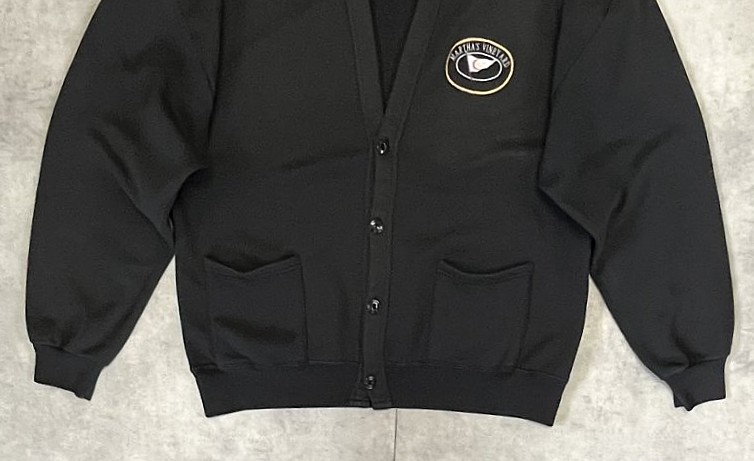 画像: 80'S JERZEES "MARTHA'S VINEYARD" スウェット カーディガン ブラック USA製 (VINTAGE)