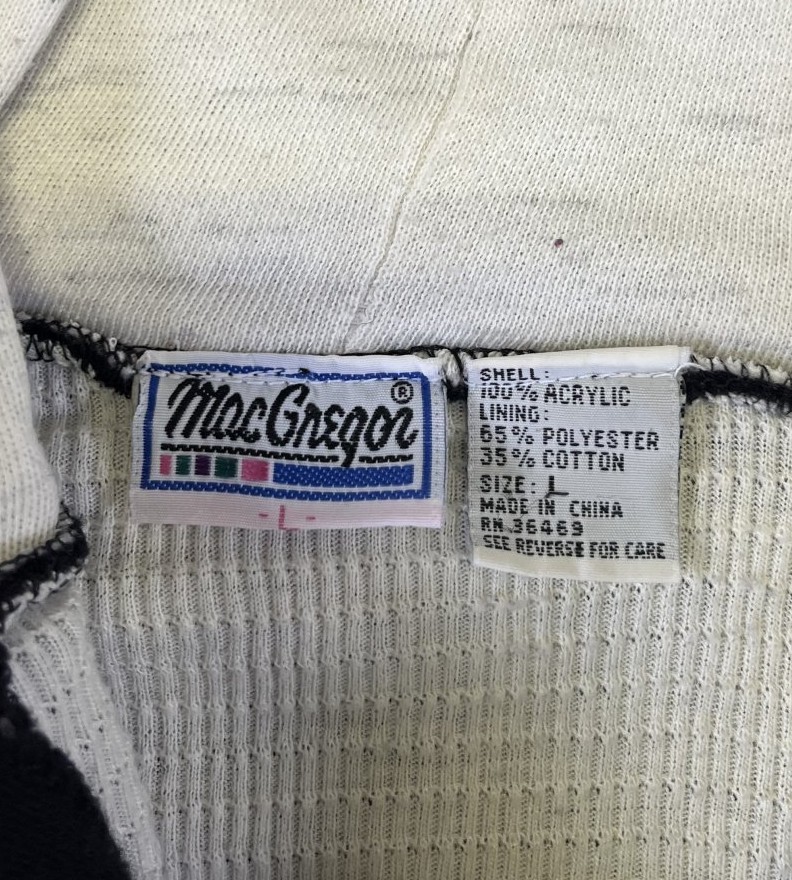 画像2: 80'S MACGREGOR 裏サーマル ダブルフェイス スウェットパーカー ブラック (VINTAGE)