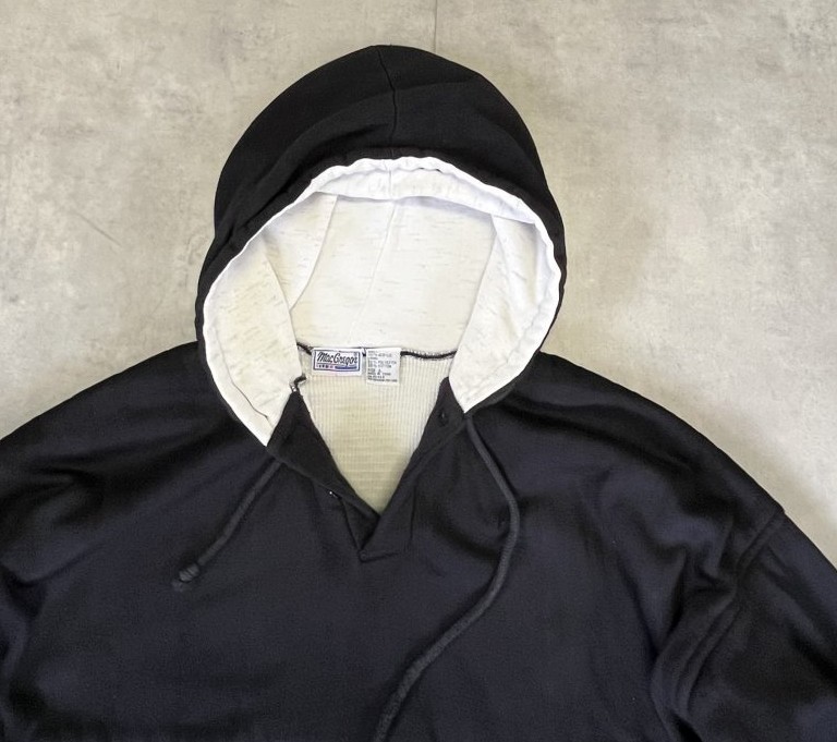 画像3: 80'S MACGREGOR 裏サーマル ダブルフェイス スウェットパーカー ブラック (VINTAGE)