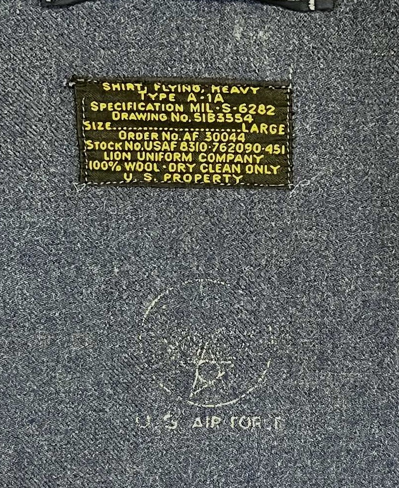 画像2: 50'S アメリカ軍 USAF "A-1A" 黒タグ 4ポケット ウールジャケット エアフォースブルー (VINTAGE)