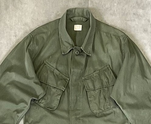 画像: 60'S アメリカ軍 US ARMY "JUNGLE FATIGUE 3rd" ノンリップ ファティーグジャケット M-R (VINTAGE)