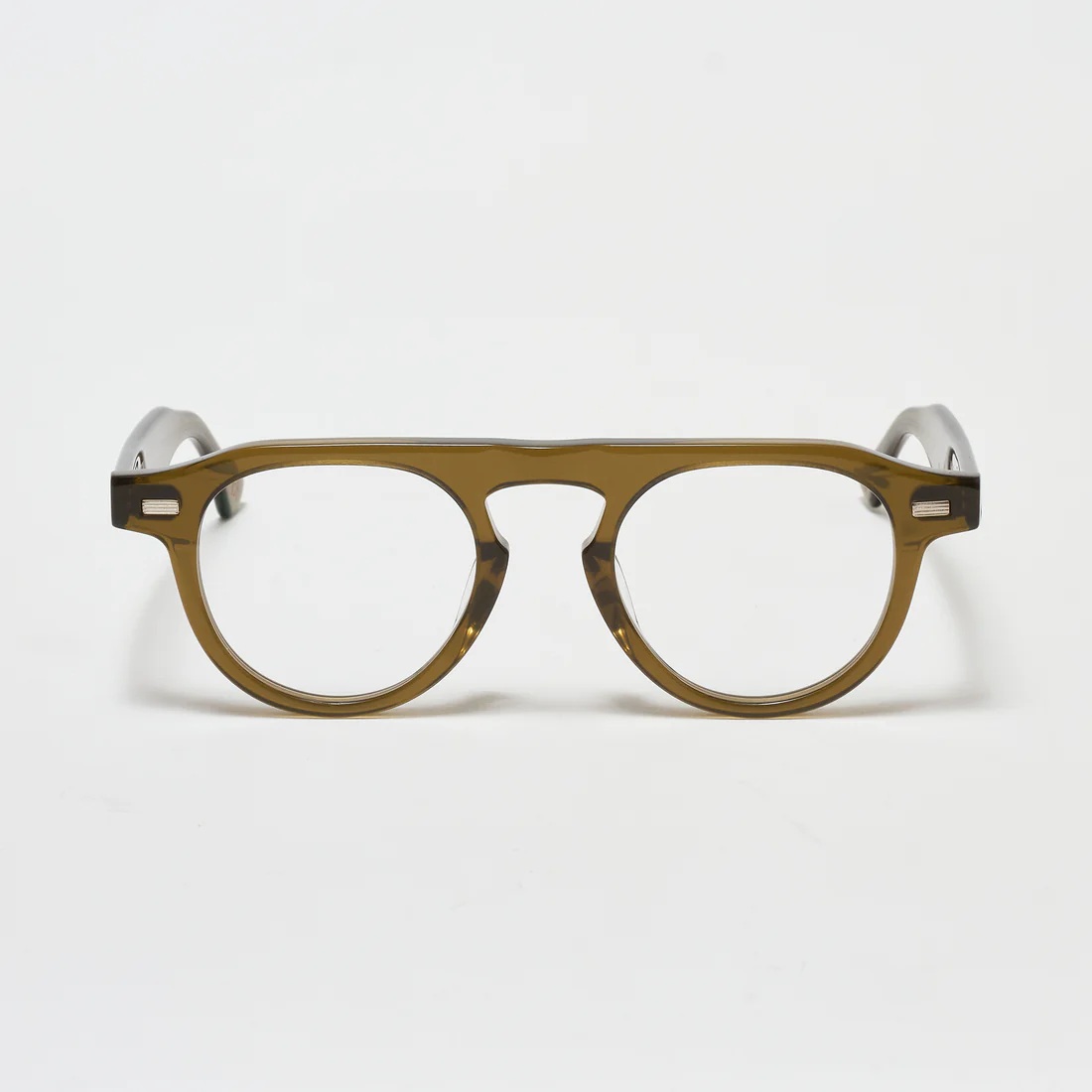 画像1: H OPTICAL "H-12" アイウェア オリーブ/クリアレンズ (NEW)