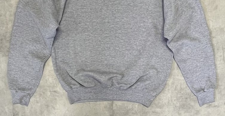 画像: 90'S RUSSELL ATHLETIC 前Vガゼット付き クルーネック スウェットシャツ ヘザーグレー メキシコ製 (VINTAGE)