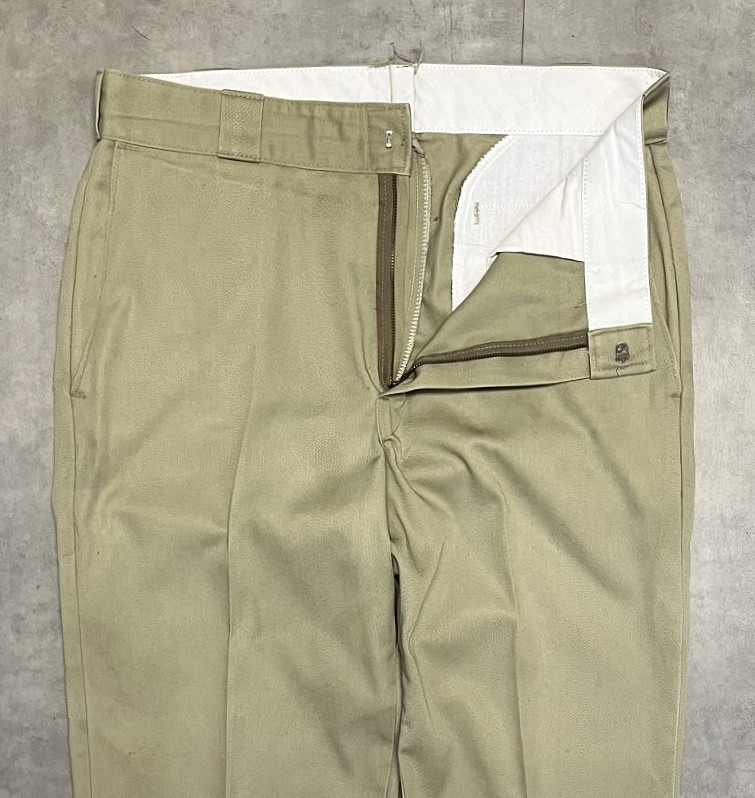 画像: 80'S DICKIES 874 チビタグ ワークパンツ ベージュ W34L30 USA製 (VINTAGE)