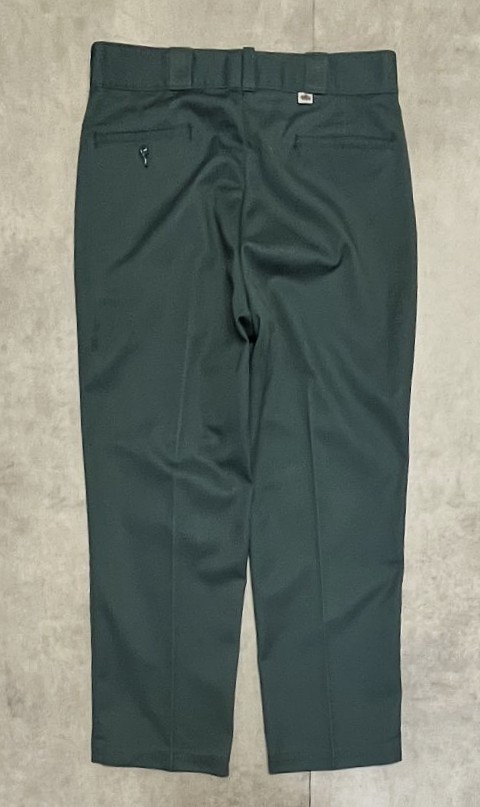 画像1: 80'S DICKIES 874 チビタグ ワークパンツ ダークグリーン W36L29 USA製 (VINTAGE)