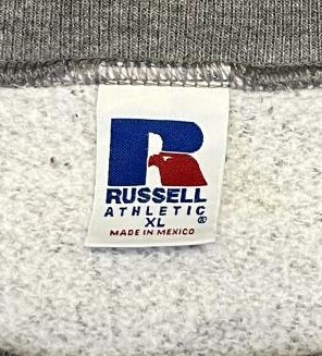 画像2: 90'S RUSSELL ATHLETIC 前Vガゼット付き クルーネック スウェットシャツ ヘザーグレー メキシコ製 (VINTAGE)