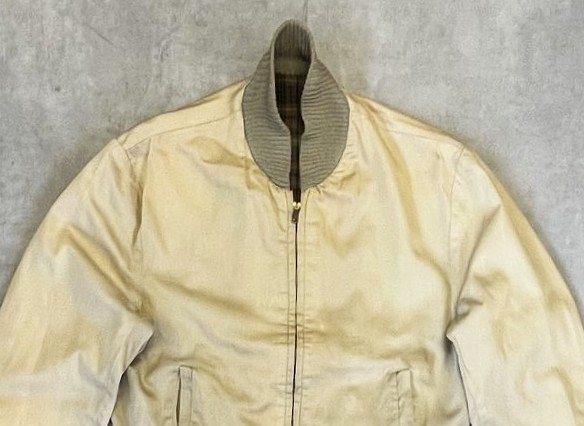 画像: 60'S UNKNOWN リバーシブル ドリズラージャケット CONMATICジップ ベージュ/チェック柄 (VINTAGE)