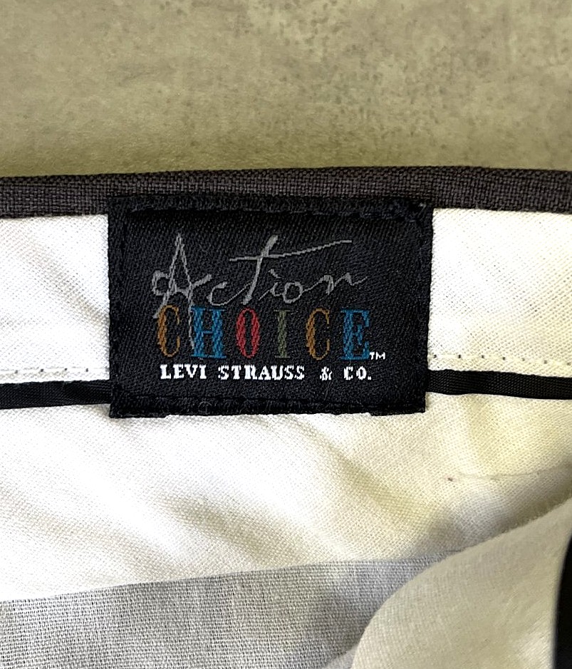 画像2: 90'S LEVIS "ACTION CHOICE" ツータック スラックス チャコール (VINTAGE)