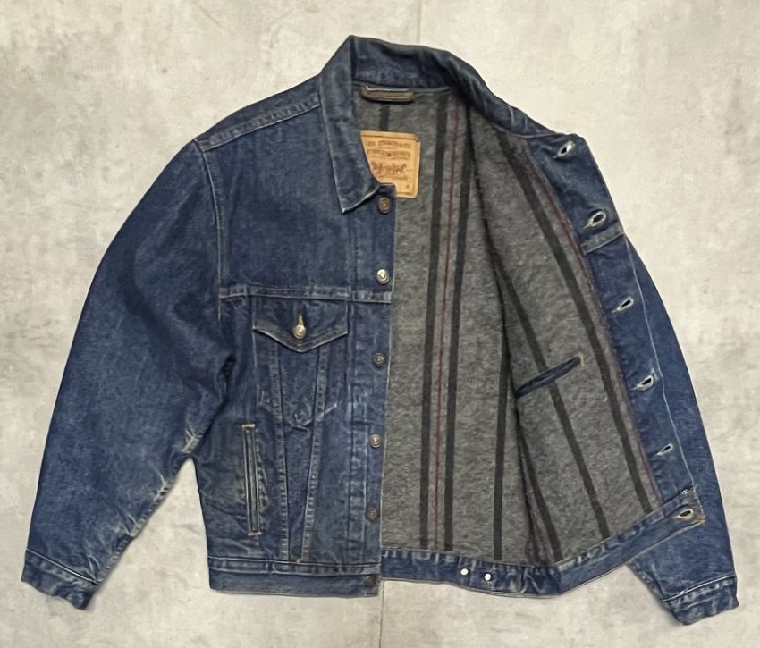 画像3: 90'S LEVIS "70506" スモールe 4thモデル 裏地ブランケット デニムジャケット インディゴ 40 USA製 (VINTAGE)