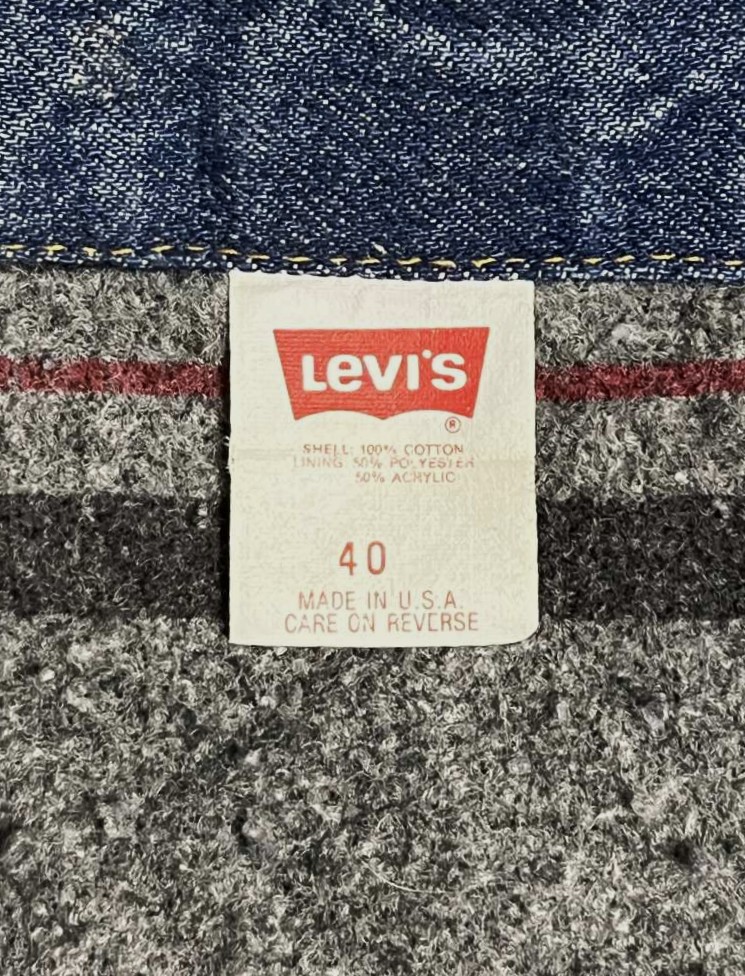 画像4: 90'S LEVIS "70506" スモールe 4thモデル 裏地ブランケット デニムジャケット インディゴ 40 USA製 (VINTAGE)