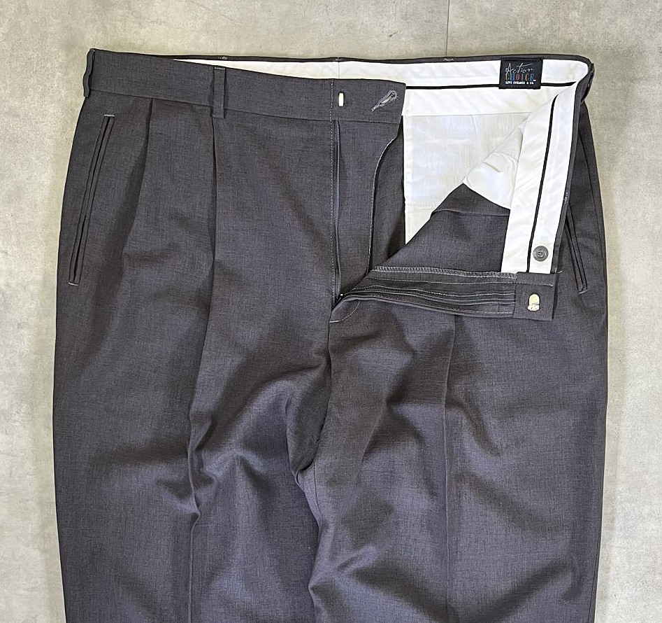 画像: 90'S LEVIS "ACTION CHOICE" ツータック スラックス チャコール (VINTAGE)