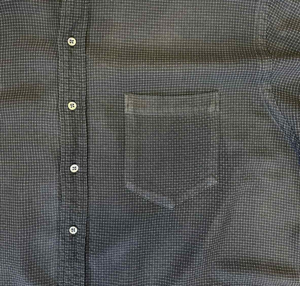 画像: 90'S RALPH LAUREN "POSTBOY" 長袖 バンドカラーシャツ ブラック/グリッドチェック (VINTAGE)