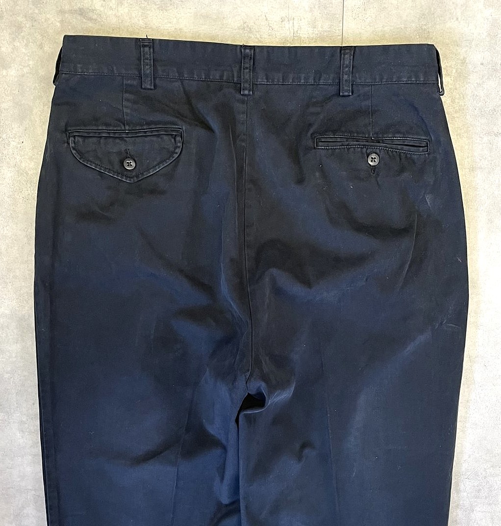 画像: 90'S RALPH LAUREN "HAMMOND PANT" ツープリーツ チノパンツ ブラック (VINTAGE)