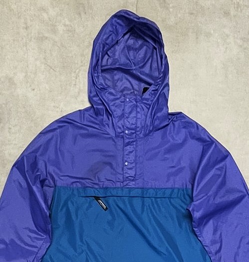 画像: 90'S PATAGONIA "FEATHER WEIGHT SHELL PULLOVER" 旧タグ リップストップ アノラック パープル/ブルー (VINTAGE)