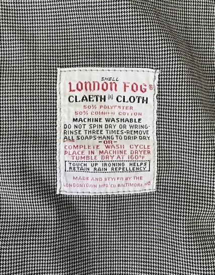 画像5: 70'S LONDON FOG "CLAETH CLOTH" ドリズラージャケット TALONジップ ハウンドトゥース (VINTAGE)