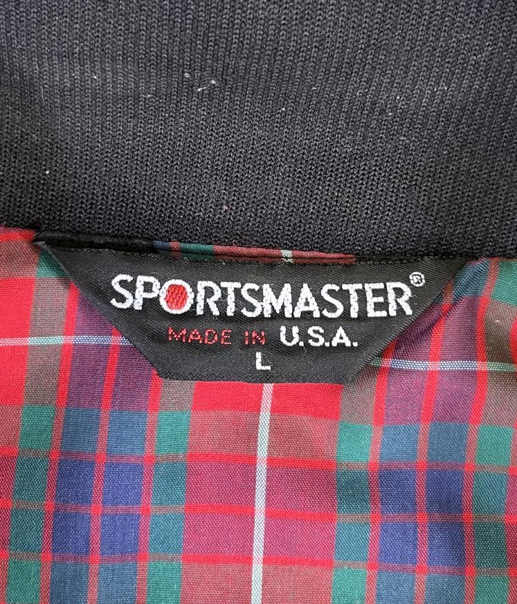 画像2: 80'S SPORTSMASTER 三角タグ 裏地チェック ドリズラージャケット ブラック USA製 (VINTAGE)