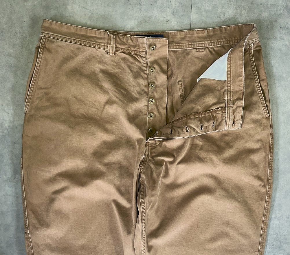 画像: 90'S RALPH LAUREN ボタンフライ ペインターパンツ タン W38L30 (VINTAGE)