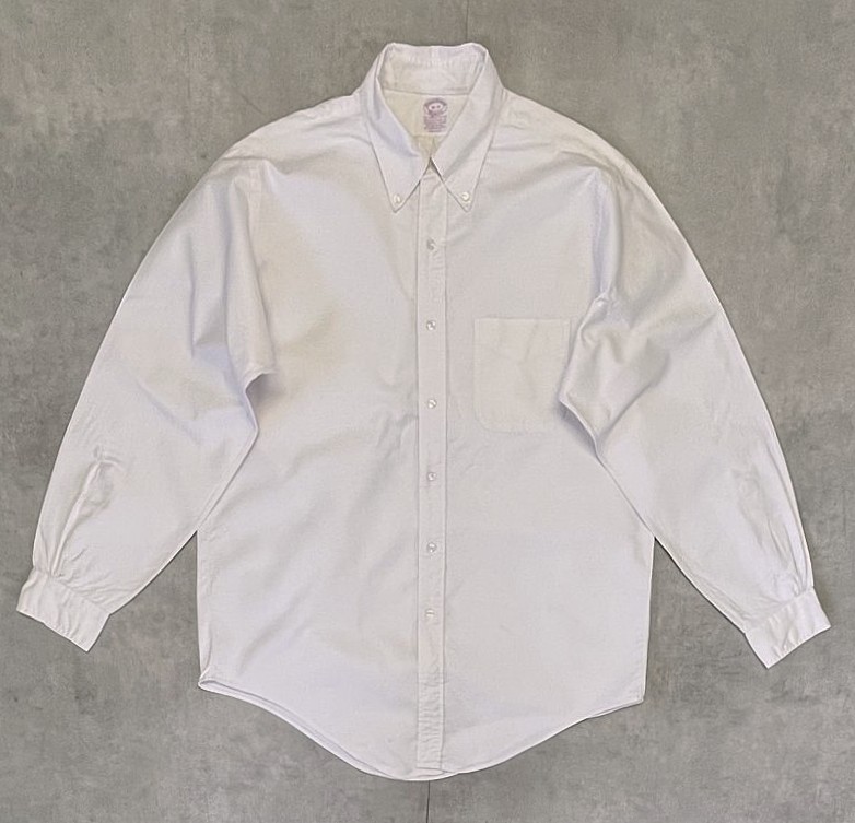 画像1: 90'S BROOKS BROTHERS "MAKERS" オックスフォード BDシャツ ホワイト USA製 (VINTAGE)