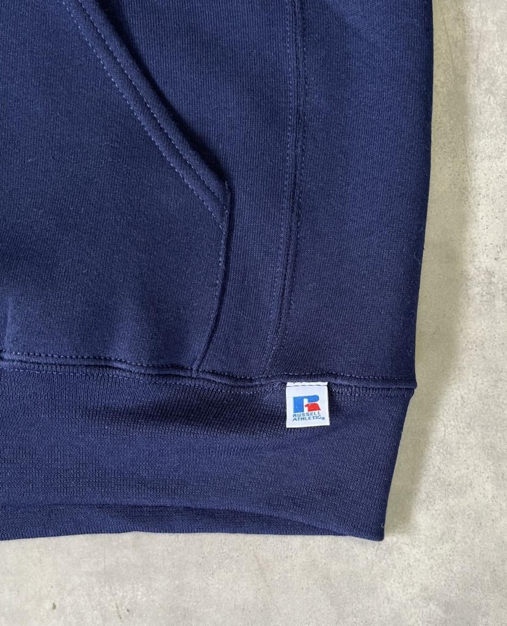 画像: RUSSELL ATHLETIC "DRI-POWER" 前Vガゼット付き プルオーバーパーカー ネイビー (NEW)