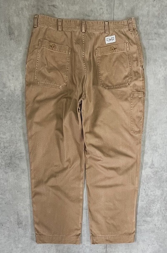 画像3: 90'S RALPH LAUREN ボタンフライ ペインターパンツ タン W38L30 (VINTAGE)