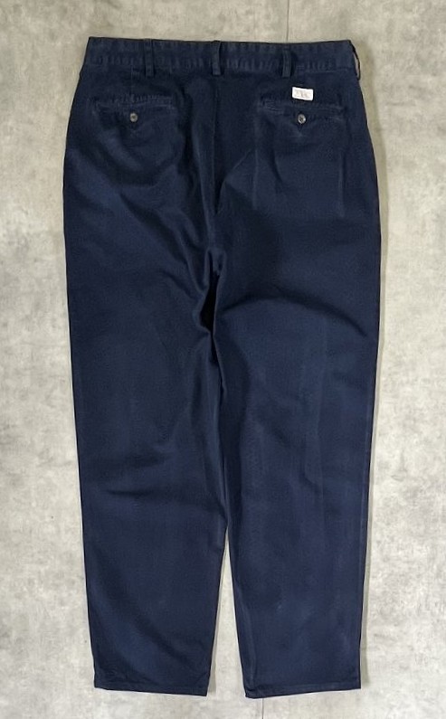 画像3: 90'S RALPH LAUREN "HAMMOND PANT" ツープリーツ チノパンツ ネイビー (VINTAGE)