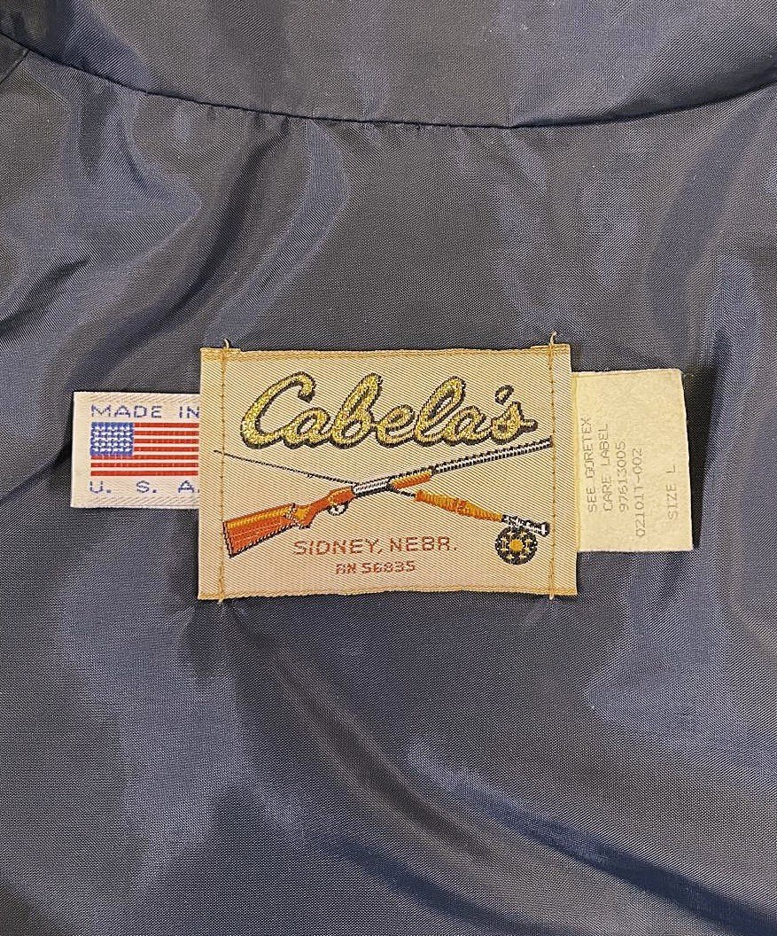 画像2: 80'S CABELA'S 裏地付き ゴアテックス レインパーカー ネイビー USA製 (VINTAGE)