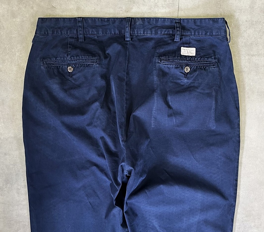 画像: 90'S RALPH LAUREN "HAMMOND PANT" ツープリーツ チノパンツ ネイビー (VINTAGE)