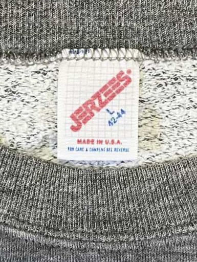 画像2: 80'S JERZEES ラグランスリーブ スウェットシャツ ヘザーグレー USA製 (VINTAGE)