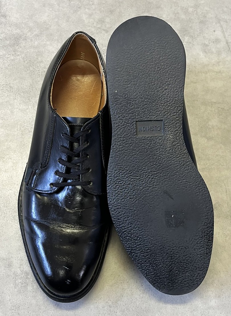 画像: 80'S RED WING 101 "プリント羽タグ" レザー ポストマンシューズ ブラック USA製 (VINTAGE)