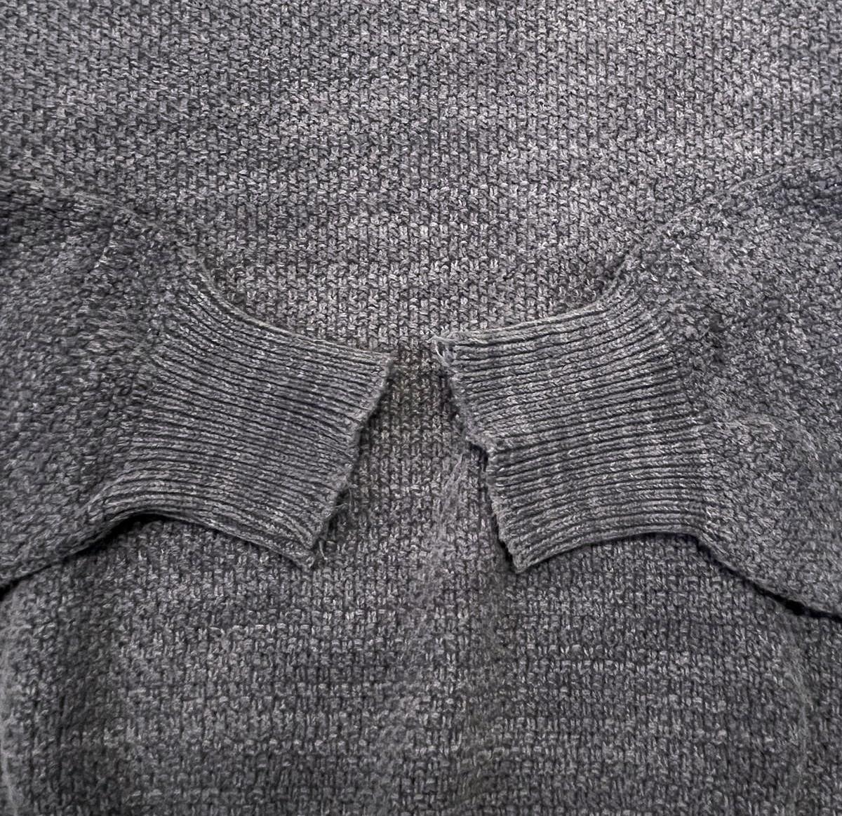 画像: 80'S J.CREW 旧タグ コットン クルーネック ニット インディゴ USA製 (VINTAGE)