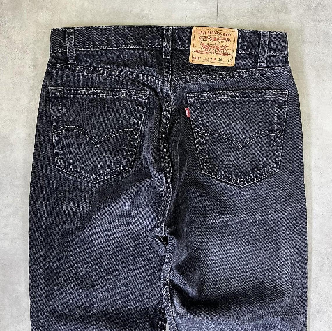 画像: 90'S LEVIS 505 デニム ブラック USA製 W34L30 (VINTAGE)