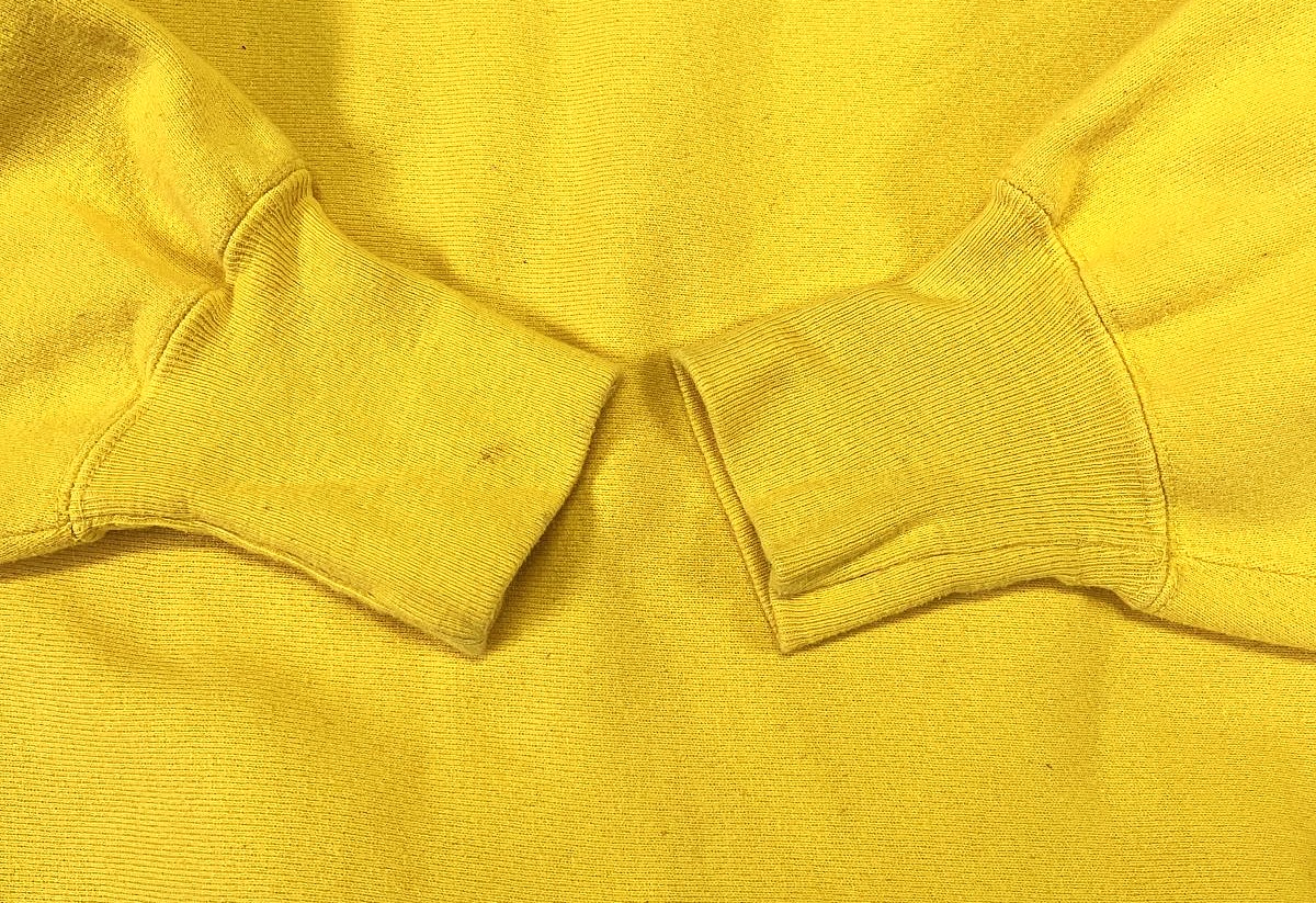 画像: 90'S CHAMPION 刺繍タグ リバースウィーブ 無地 イエローゴールド USA製 (VINTAGE)