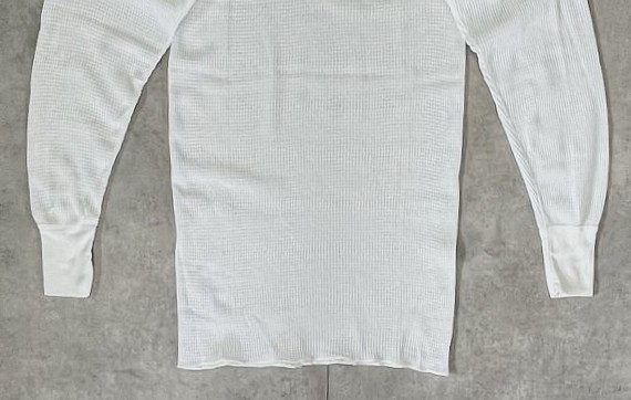 画像: 80'S HANES サーマル 長袖 Tシャツ ホワイト USA製 (DEADSTOCK)