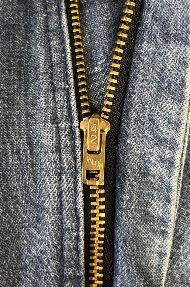 画像3: 80'S DICKIES チビタグ デニム ペインターパンツ インディゴ 42TALONジップ W36L30 USA製 (VINTAGE)