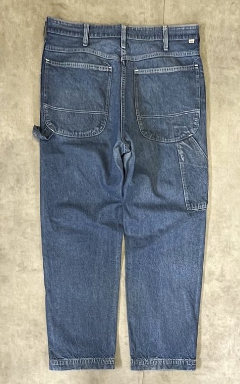 画像4: 80'S DICKIES チビタグ デニム ペインターパンツ インディゴ 42TALONジップ W36L30 USA製 (VINTAGE)