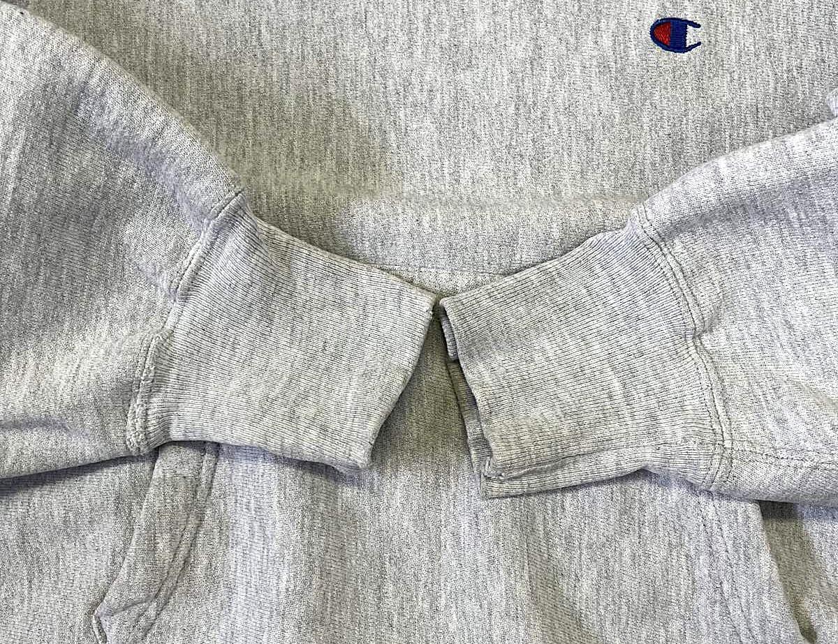 画像: 90'S CHAMPION 刺繍タグ リバースウィーブ パーカー ヘザーグレー USA製 (VINTAGE)