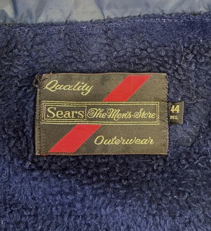 画像2: 70'S SEARS 裏地ボア付き コーチジャケット ネイビー (VINTAGE)