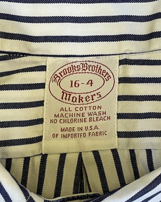 画像2: 80'S BROOKS BROTHERS "MAKERS" オックスフォード BDシャツ ストライプ USA製 (VINTAGE)