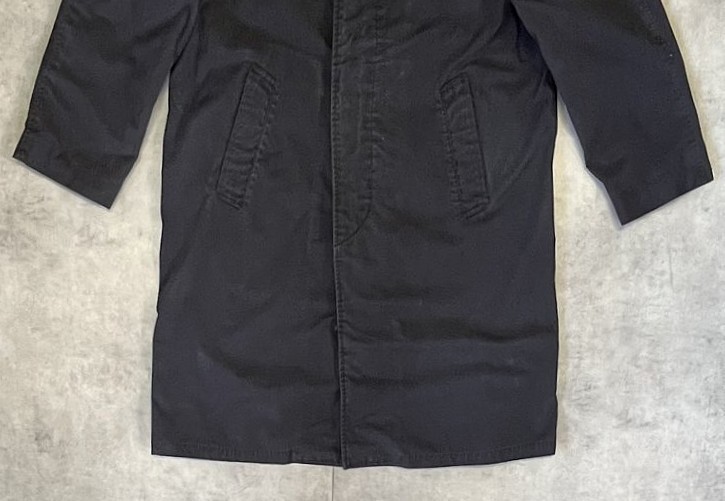 画像: 70'S アメリカ軍 US NAVY チンスト付き エポレット無し ステンシル入り バルマカーンコート ネイビー (VINTAGE)