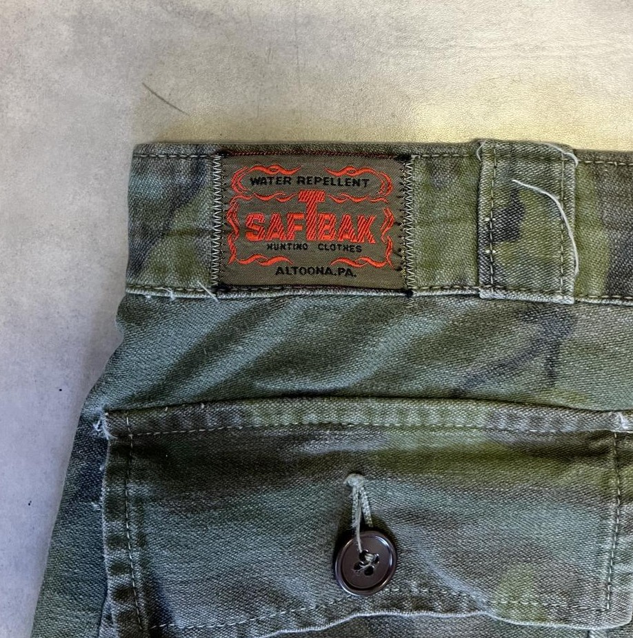 画像4: 70'S SAFTBAK コットンサテン ベイカーパンツ カモ BARJOアルミジップ (VINTAGE)