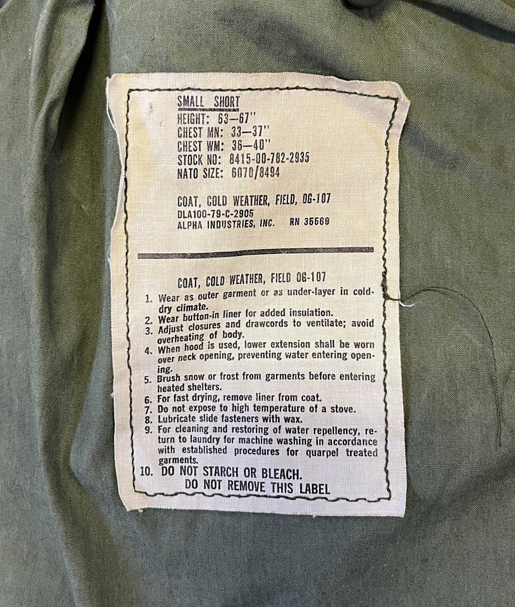 画像2: 70'S アメリカ軍 US ARMY M-65 "3rdモデル" フィールドジャケット S-SHORT (VINTAGE)