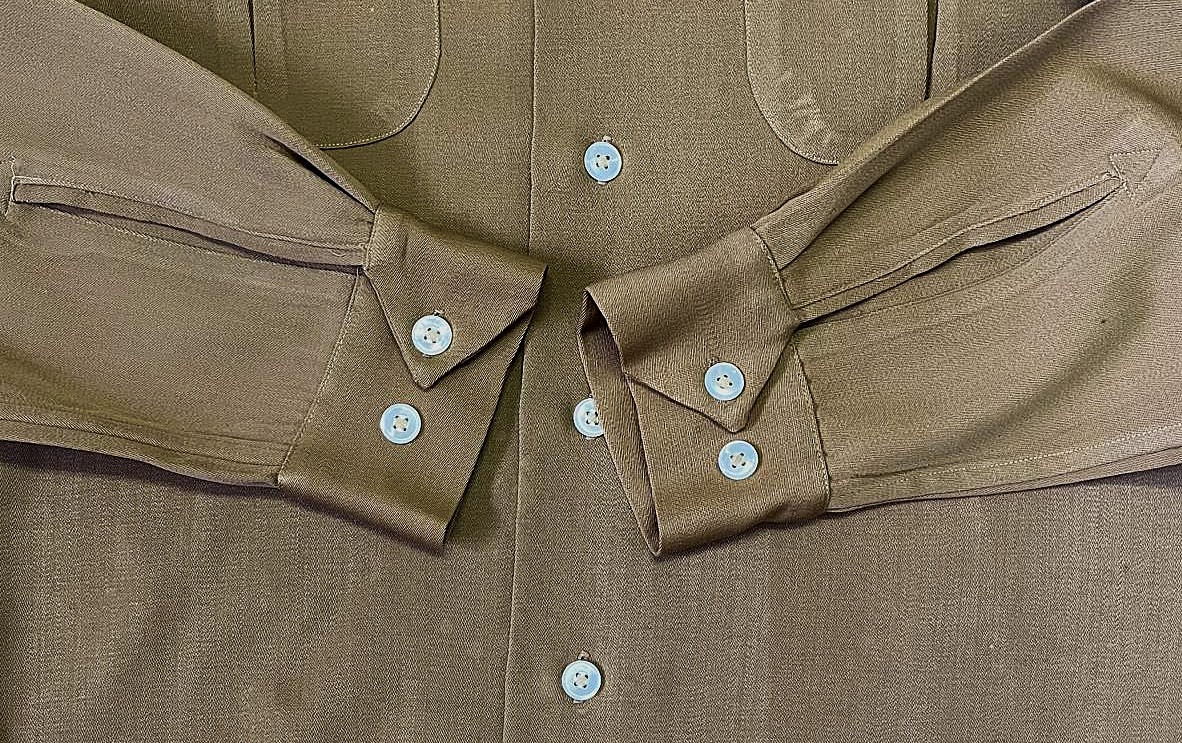 画像: 50'S PARKS APPAREL by BARTLAY LTD レーヨンギャバジン オープンカラーシャツ ブラウン (VINTAGE)