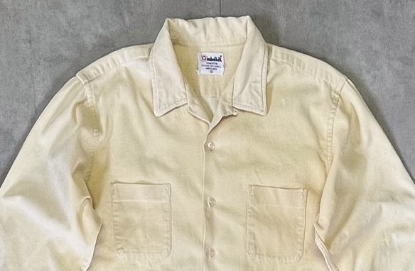 画像: 60'S GIMBELS コーデュロイ オープンカラーシャツ クリーム (VINTAGE)