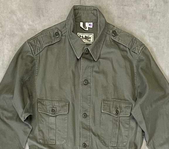 画像: 90'S LL Bean サファリジャケット オリーブ USA製 (VINTAGE)