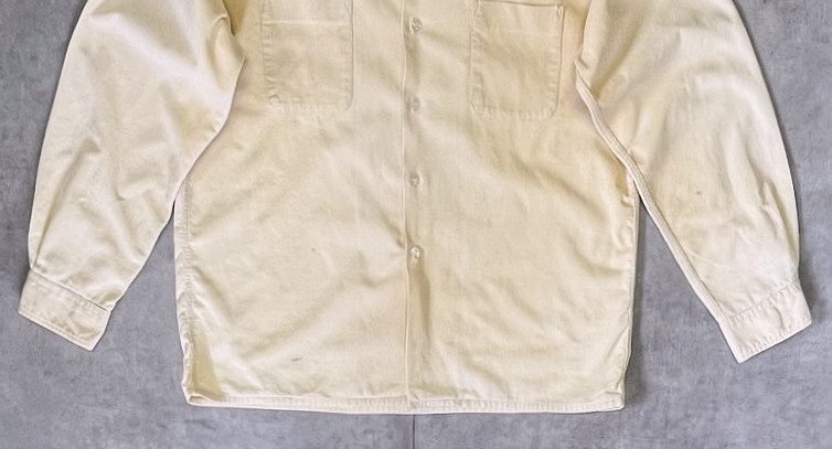 画像: 60'S GIMBELS コーデュロイ オープンカラーシャツ クリーム (VINTAGE)