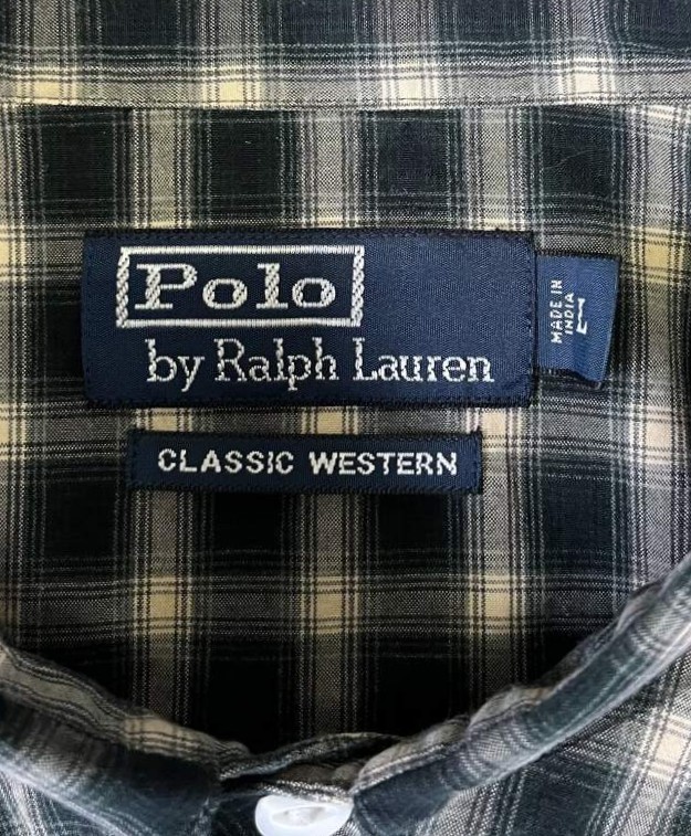 画像2: 90'S RALPH LAUREN "CLASSIC WESTERN" ポプリン 長袖 ウエスタンシャツ チェック柄 (VINTAGE)